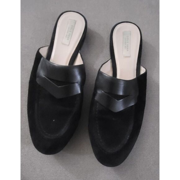Cole Haan Women's Grand.OS Black Suede Slip-On Mules Size 7 B‎ W09805 - Picture 1 of 9